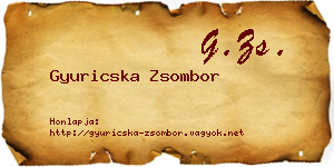 Gyuricska Zsombor névjegykártya